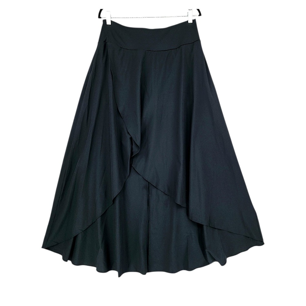 Halara Breezeful High Low Skirt L Black High Waisted Ruffle 2-in-1 Skort Shorts